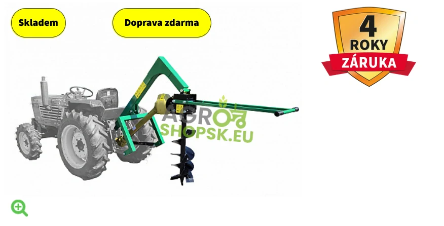Pôdny traktorový vrták BYSTROŇ - ZA MALOTRAKTOR - Váha 180kg - Kardan ZDARMA
