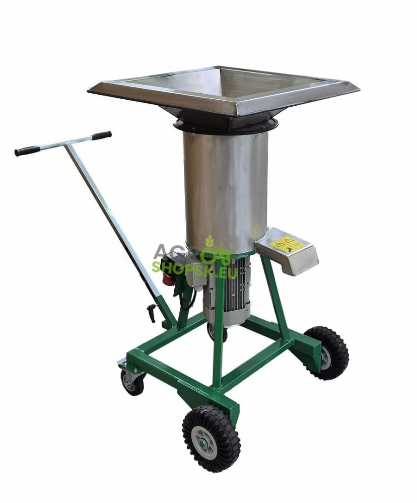 Drvič ovocia a zeleniny - NEREZOVÝ - Hmotnosť 30kg - 1,5kW/380V - 1500 ot./min - Potravinárska nerez- Vidlica 16A/5kolík - záruka 4 roky