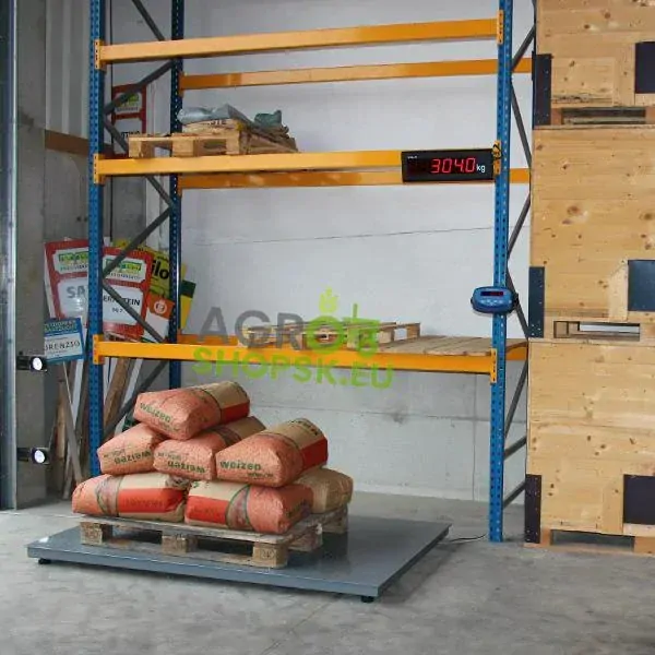 Plošinová váha 1,2m x 1,2m - Indikátor váženia: XK3 s režimom váženia zvierat - Nosnosť 2000kg