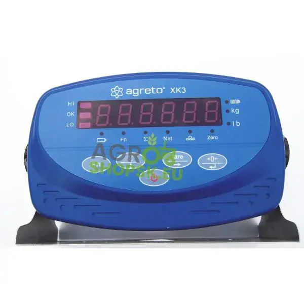 Plošinová váha 1,2m x 1,2m - Indikátor váženia: XK3 s režimom váženia zvierat - Nosnosť 2000kg