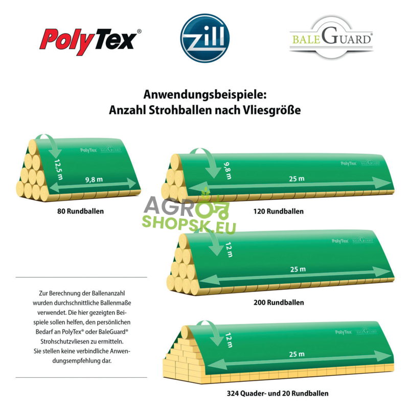  Plachta krycia - 9,8 x 12,5 m PolyTex 