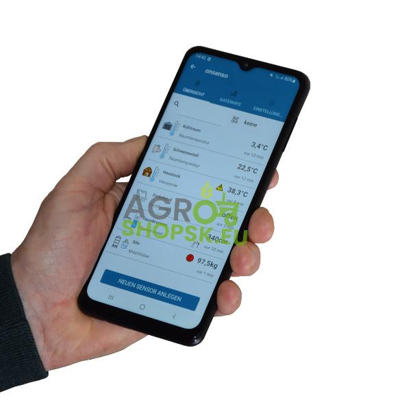 Agreto - bezdrotový Tyčový teplomer - zobrazeje teplôt v mobilnej aplikácii